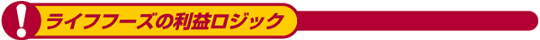 ライフフーズの利益ロジック